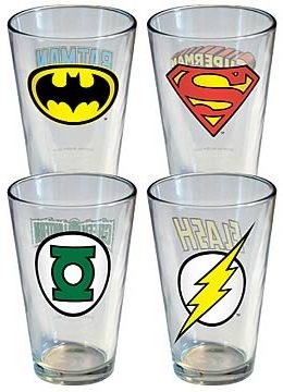 DC Comics - Insignia 4-Pack Pint Glass